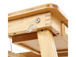 Songmics Laptoptisch Bambus 35 cm x 55 cm x 29 cm Naturfarben