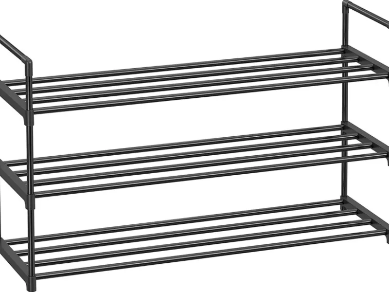 Songmics Metallregal 3 Ebenen 30 cm x 92 cm x 54 cm Schwarz