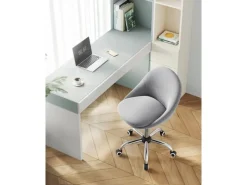 Songmics Schreibtischstuhl Höhenverstellbar Grau