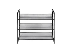 Songmics Schuhregal 3 Ebenen 74 cm x 62,8 cm x 30,7 cm Schwarz