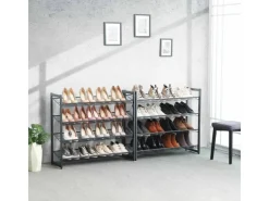 Songmics Schuhregal 8 Ebenen 30,7 cm x 92,5 cm x 163,5 cm Grau