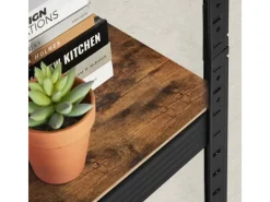 Songmics Kellerregale^Schwerlastregal 37 cm x 37 cm x 150 cm Braun-Schwarz