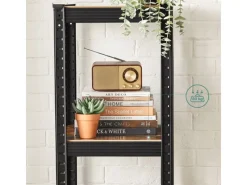 Songmics Kellerregale^Schwerlastregal 37 cm x 37 cm x 150 cm Braun-Schwarz