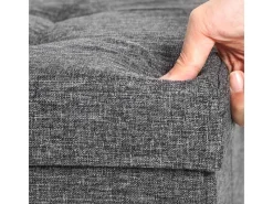 Songmics Sitzbank mit Stauraum 38 cm x 76 cm x 38 cm Grau