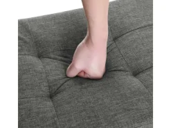 Songmics Sitzbänke|Hocker^Sitztruhe mit Stauraum 38 cm x 76 cm x 40 cm Grau