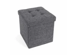 Songmics Hocker^Sitzwürfel mit Stauraum 38 cm x 38 cm x 38 cm Grau