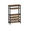 Songmics Weinregal für 24 Flaschen 29 cm x 66 cm x 104 cm Braun-Schwarz