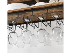 Songmics Weinregal für 24 Flaschen 29 cm x 66 cm x 104 cm Braun-Schwarz