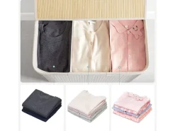 Songmics Wäschekorb 3 Sortierfächern 40 cm x 60 cm x 61,5 cm Weiß 150 l