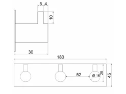 SOTECH Garderoben^Selbstklebender Garderobenhaken PANDORA mit Dreifachhaken
