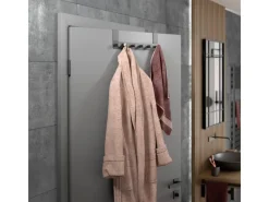 SOTECH Garderoben^Türgarderobe LINEA II Edelstahl mit 6 Haken für 40 mm Türen Ohne Falz