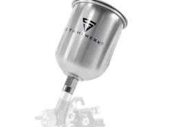 STAHLWERK Klarlacke^Alu Lackierbecher Set / Fließbecher 125 ml und 600 ml Farbbecher