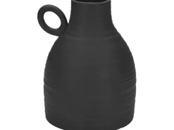 Steingut-Vase Ancient Secrets 13,2 cm x 12,7 cm x 16,5 cm Schwarz