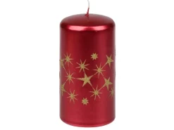 Steinhart Ostern|Kerzen^Stumpenkerze Glitzersterne Lackiert Ø 5,7 cm x 11 cm