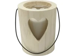 Sunny Garden Windlicht Holzstamm Nordic-Style mit Glas 3-fach sort. Ø 13 x 15 cm