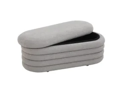 SVITA Blossom XL Hocker Mit Stauraum Sitzhocker Ottomane Pouf Teddyboucle