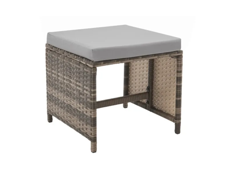 SVITA Sessel|Hocker^Denver Polyrattan Gartenmöbel Set Essgruppe Lounge Esstisch