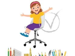 SVITA Eddy Kinderschreibtischstuhl Schreibtischstuhl Kinder Drehstuhl Höhenverstellbar