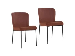 SVITA Stühle^Freddie Esszimmerstuhl 2er Set Cordbezug Polsterstuhl Esszimmer Küchenstuhl Bequem Metallbeine