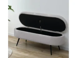 SVITA Sitzbänke^Ivy Sitzbank Teddystoff Ottomane Sitzhocker Mit Stauraum Polsterbank