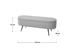 SVITA Sitzbänke^Ivy Sitzbank Teddystoff Ottomane Sitzhocker Mit Stauraum Polsterbank