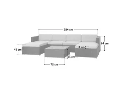 SVITA Hocker^Lugano Polyrattan Lounge Gartenmöbel Set Gartenlounge Gartensofa