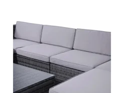 SVITA Hocker^Lugano Polyrattan Lounge Gartenmöbel Set Gartenlounge Gartensofa