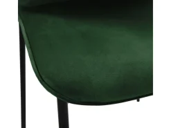 SVITA Stühle^Mary 2er Set Esszimmerstuhl Polsterstuhl Ohne Armlehnen Samt Dunkelgrün/Schwarz