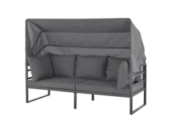 SVITA Sofas^Maui Gartenmöbel-Lounge-Set Mit Dach Outdoor-Sofa Strandkorb-Sonneninsel Stahl