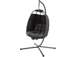 SVITA Nelly Hängesessel Mit Gestell Klappbar Hängekorb Dunkel
