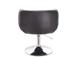 SVITA Panama Retro Loungestuhl Polsterstuhl Cocktailsessel Tellerfuß Metall Kunstleder