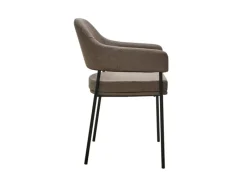 SVITA Stühle^Scarlett 2er Set Esszimmerstühle Armlehnstuhl Polsterstuhl Stoff Braun