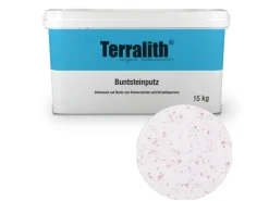 Terralith Buntsteinputz Mosaikputz 1mm -15 kg- BSP1126 Weiss Rot