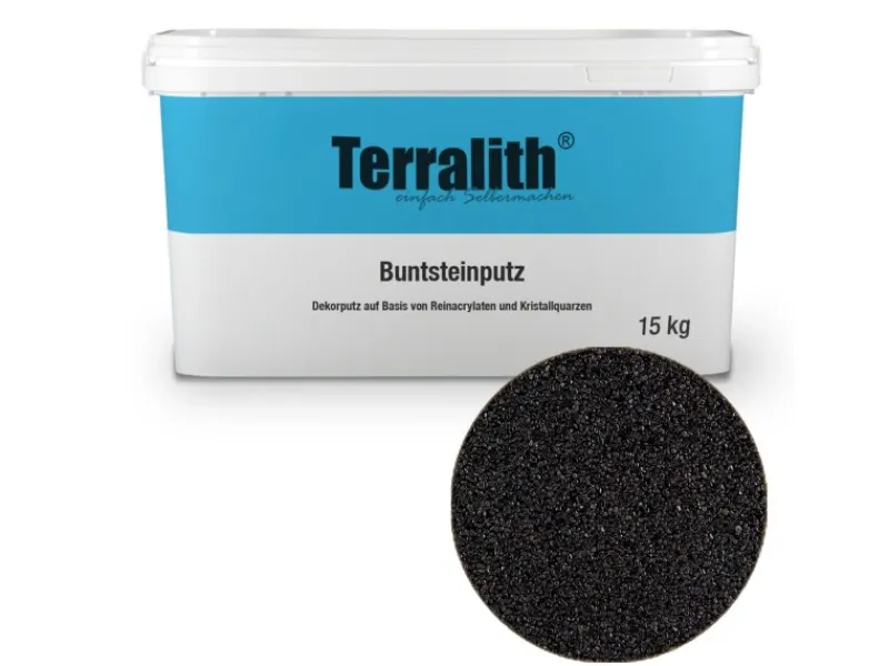 Terralith Buntsteinputz Mosaikputz 2mm -15 kg- BSP30 Schwarz