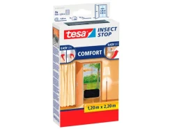 Tesa Insektenschutz^Fliegengitter Tür mit Klettband Comfort 220 cm x 120 cm