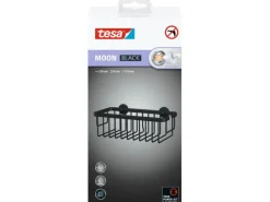 Tesa Tapezierzubehör^Moon Black Duschkorb Matt inkl. Klebelösung