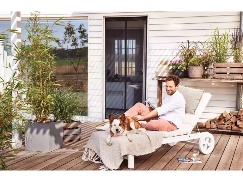 Tesa ® Selbstschließender Magnetvorhang 0,80 m x 2,00 m Anthrazit