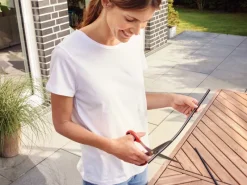 Tesa ® teleskopierbare Alu-Lamellentür Anthrazit