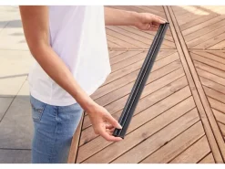 Tesa ® teleskopierbare Alu-Lamellentür Anthrazit