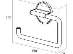 Tiger Klebefolien^Toilettenpapierhalter Tune Metall gebürstet-