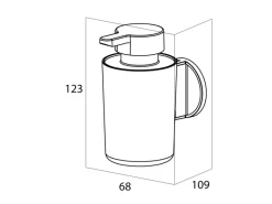 Tiger Klebefolien^Tune Seifenspender 180 ml Messing gebürstet / Schwarz