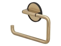 Tiger Klebefolien^Tune Toilettenpapierhalter ohne Deckel Messing gebürstet / Schwarz