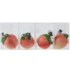 Tischdeckenbeschwerer mit Clips Pfirsich 4-er Set Polyresin Orange-Grün