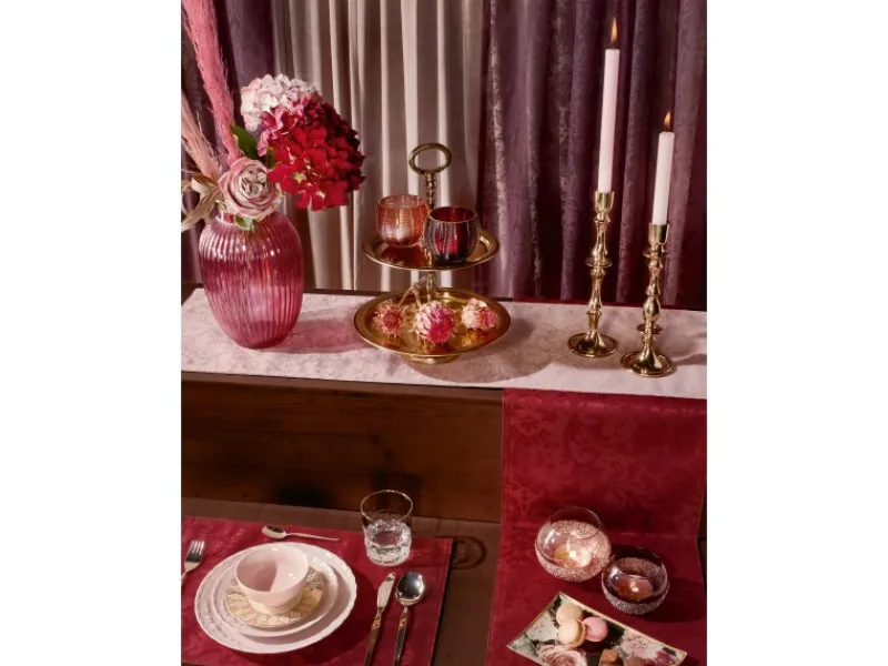 Ostern|Tischdecken^Tischläufer Blush Bordeaux 183 cm x 33 cm