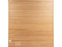 Home Deluxe Traditionelle Sauna SKYLINE BIG Tannenholz Natur XL mit Kunststeinwand