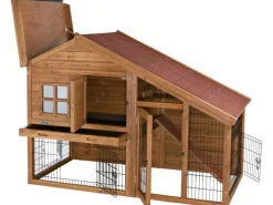 Trixie Kleintierbedarf^Kleintierstall Natura mit Freilaufgehege 151 cm x 107 cm x 80 cm Braun