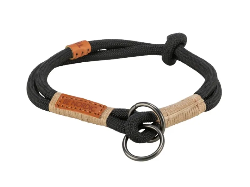 Trixie Zug-Stopp-Halsband Be Nordic 45 cm x Ø 8 mm Schwarz-Sand