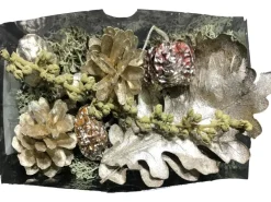 Kunstpflanzen^Trockenpflanzen Dekomix Natur-Platin