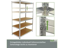 TRUTZHOLM 2er Set XXL Schwerlastregal 180x120x60 cm 875 kg Traglast Werkstattregal
