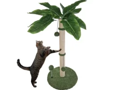 TRUTZHOLM Katzenbedarf^Kratzbaum Palme 85 cm Höhe Mit Frottee Und Sisal Kratzsäule